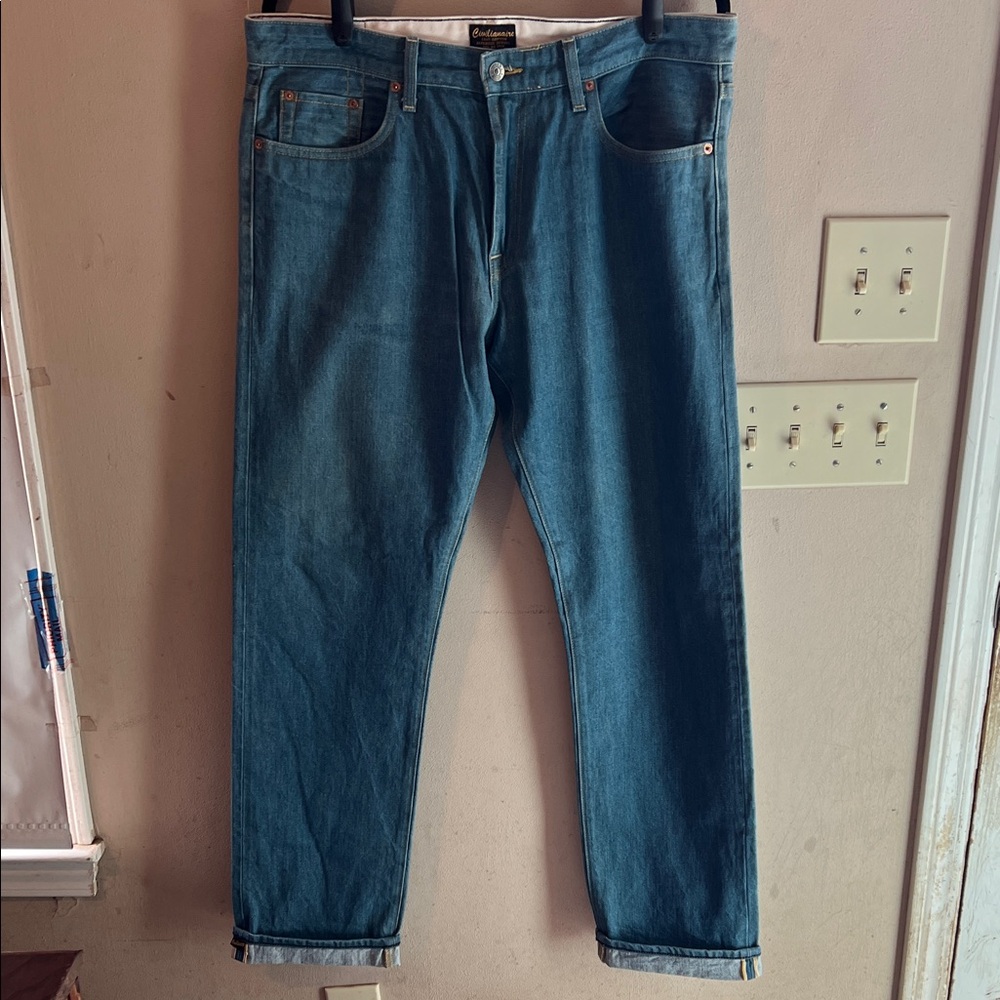 CIVILIANAIRE JAPANESE SELVEDGE DENIM SLIM STRAIGHT JEANS LIKE NEW